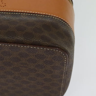 Celine Vintage Double Zip Vanity Case Macadam Coated Canvas