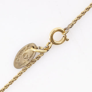 Chanel Vintage CC Round Pendant Choker Necklace Metal