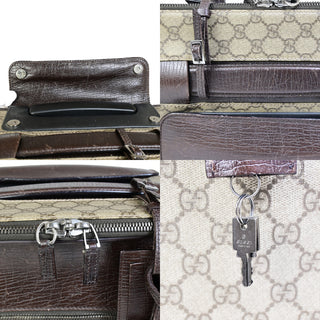 Gucci Web Trolley Rolling Luggage GG Coated Canvas