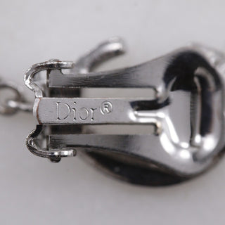 Christian Dior CD logo clip earrings Silver -plated metal