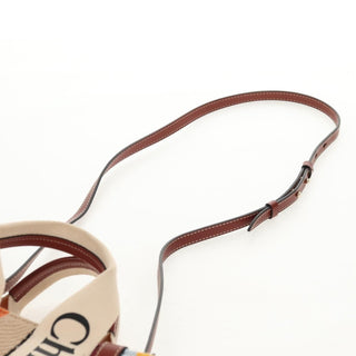 Chloe Woody Tote Canvas with Leather