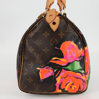 Louis Vuitton Speedy Handbag Limited Edition Monogram Roses
