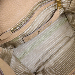 Prada Front Pocket Wing Convertible Tote Vitello Daino