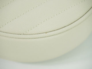 Saint Laurent Vinyle Round Camera Bag Matelasse Chevron Leather