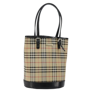 Burberry Nova Check Tote Canvas and Leather