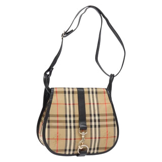 Burberry Flap Shoulder Bag Nova Check Coated Canvas