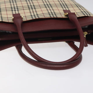 Burberry Nova Check Tote Canvas and Leather
