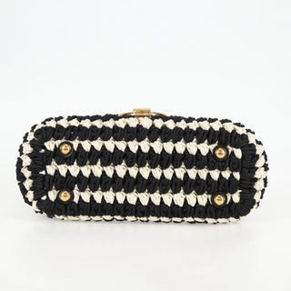 Salvatore Ferragamo Margot Satchel Braided Fabric