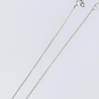 Christian Dior Logo Necklace Crystal Embellished Metal