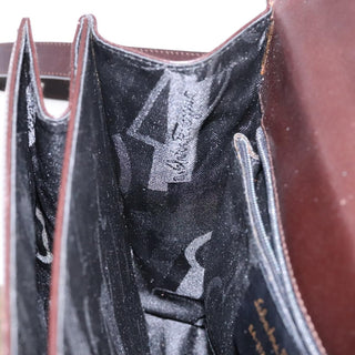 Salvatore Ferragamo Gancini Convertible Top Handle Bag Leather