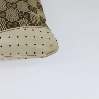 Gucci Zip Messenger Bag GG Canvas with Perforated Leather