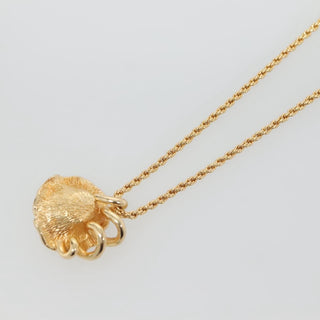 Christian Dior Logo Flower Necklace Metal