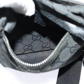 Gucci Vintage Double Belt Bag GG Canvas with Leather