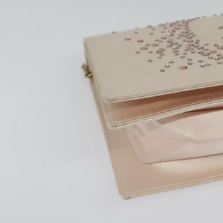 Chanel Camellia Diamante Convertible Clutch Crystal Embellished Satin