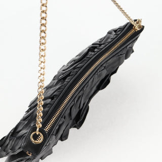 Chanel CC Chain Fringe Wristlet Clutch Quilted Leather