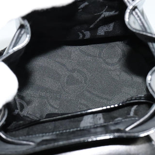 Salvatore Ferragamo Gancini Flap Drawstring Backpack Patent leather