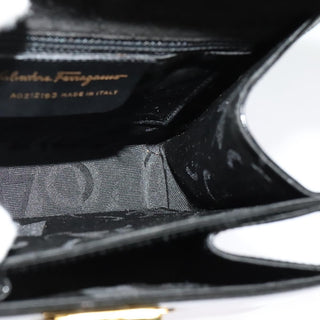 Salvatore Ferragamo Gancini Convertible Top Handle Bag Patent Leather