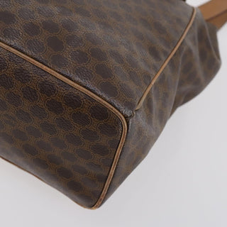 Celine Vintage Drawstring Flap Backpack Macadam Coated Canvas