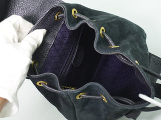 Gucci Vintage Bamboo Backpack Suede