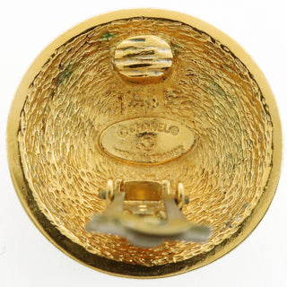 Chanel Vintage Round CC Clip-On Earrings Metal