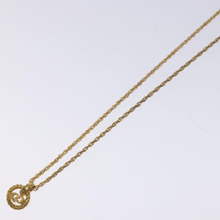 Christian Dior CD Round Pendant Necklace Metal