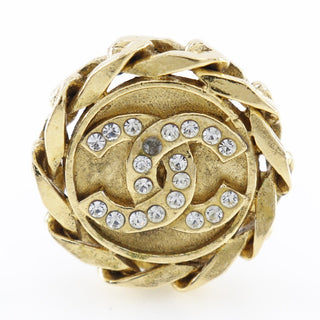 Chanel Vintage Round CC Clip-On Earring Metal