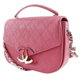 Chanel Coco Curve Flap Messenger Calfskin and Quilted Goatskin