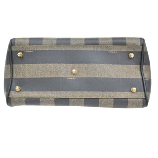Fendi Vintage Pequin Boston Bag Coated Canvas