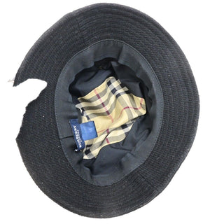 Burberry Nova Check Bucket Hat Wool Cotton