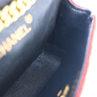 Chanel Vintage Clutch Pleated Leather