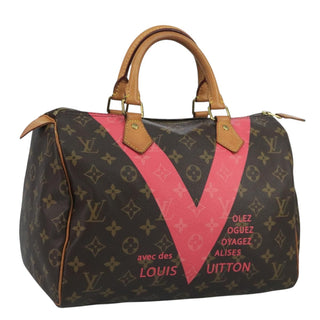 Louis Vuitton Speedy Handbag Limited Edition V Monogram Canvas