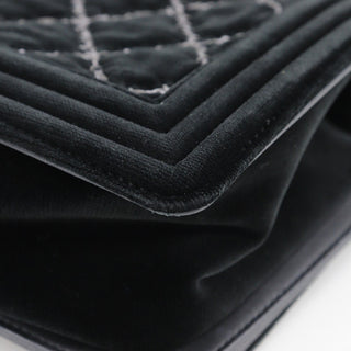 Chanel Boy Flap Bag Quilted Velvet