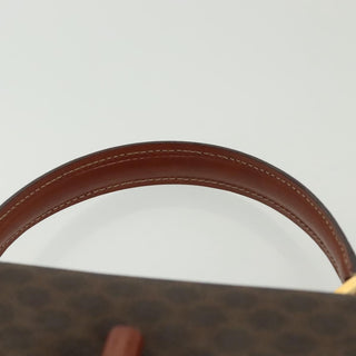 Celine Vintage Convertible Top Handle Bag Macadam Coated Canvas