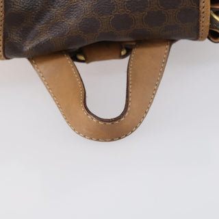 Celine Vintage Drawstring Flap Backpack Macadam Coated Canvas