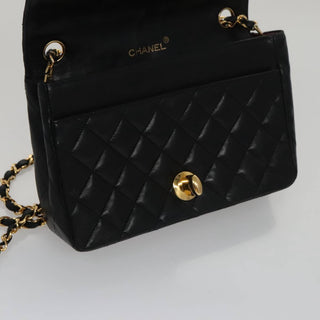Chanel Full Flap Shoulder Bag Embossed Quilted Calfskin