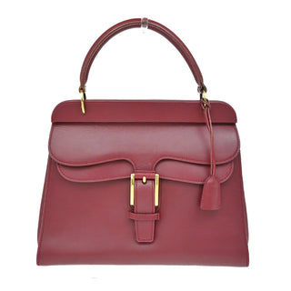 Gucci Belt Buckle Top Handle Bag Leather
