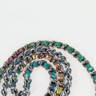 Chanel Filigree Round Clutch with Chain Vinyl