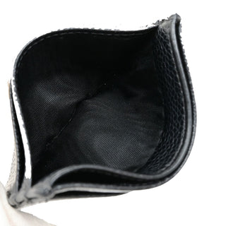 Chanel Logo CC Card case Grained  Leather