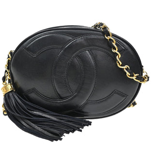 Chanel Vintage CC Oval Chain Bag Leather