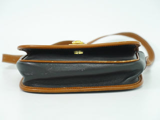 Celine Vintage Crossbody Bag Logo Embossed Leather