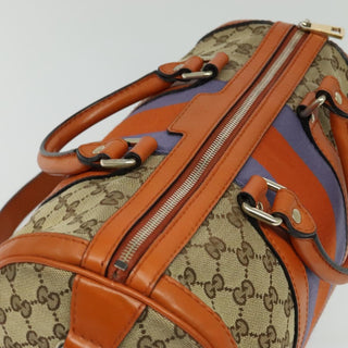 Gucci Vintage Web Boston Bag GG Canvas