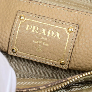 Prada Front Pocket Wing Convertible Tote Vitello Daino