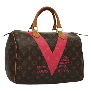 Louis Vuitton Speedy Handbag Limited Edition V Monogram Canvas