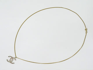 Chanel Rainbow CC Pendant Necklace Metal and Crystals