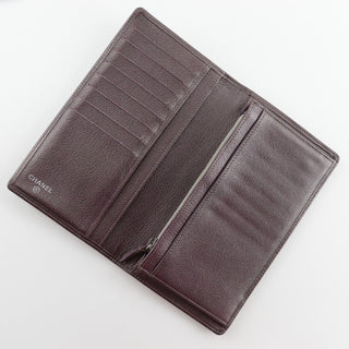 Chanel Camellia Bifold Card Case Leather