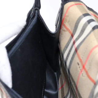 Burberry Flap Shoulder Bag Nova Check Coated Canvas