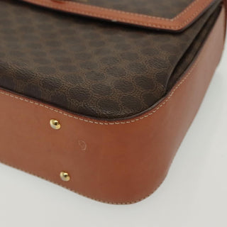 Celine Vintage Convertible Top Handle Bag Macadam Coated Canvas