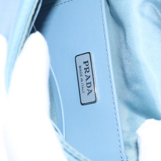 Prada Etiquette Flap Bag Studded Tessuto