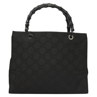 Gucci Vintage Bamboo Handle Tote GG Nylon
