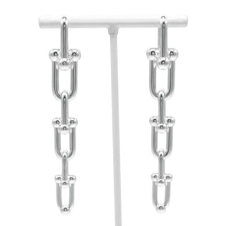 Tiffany & Co. HardWear Graduated Link Earrings Sterling Silver